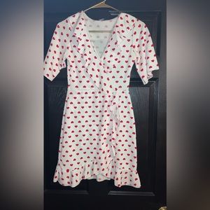 White dress with red hearts!